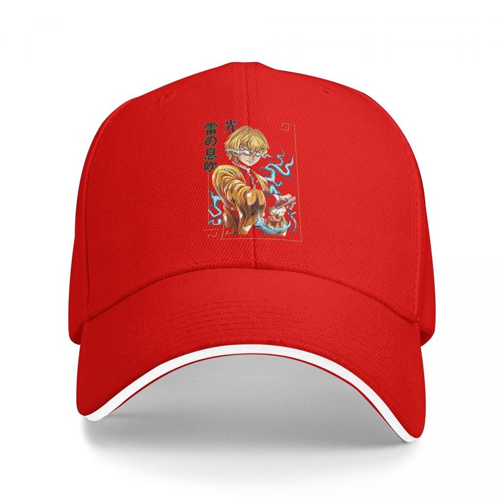 Demon Slayer Zenitsu Vintage Baseball Caps Quality Men Women Hats