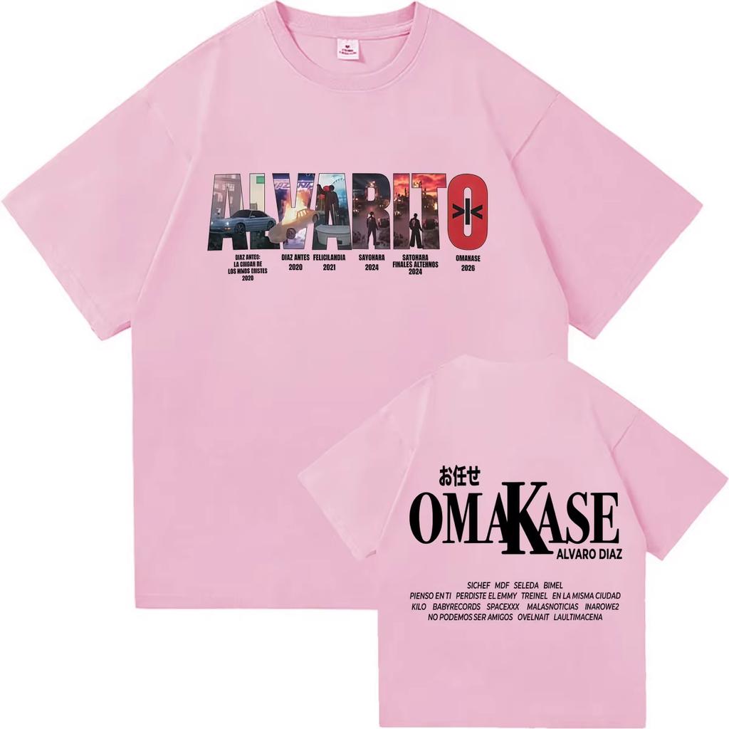 Alvaro Diaz Omakase Double Sided Print Graphics 2026 T Shirt Men Women Casual Vintage Top Summer Fans Oversized Hot Sale
