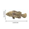 Carving Brasses Grouper Miniature Sculpture Chinese Antique Fengshui Figurine for Home Office Decoration Ornament Gift