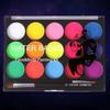 Water Based Face Body Painting Kit 15 Color Eyeshadow Palette Glow In The Dark Quick Dry High Pigmented Body Face Makeup Pallet