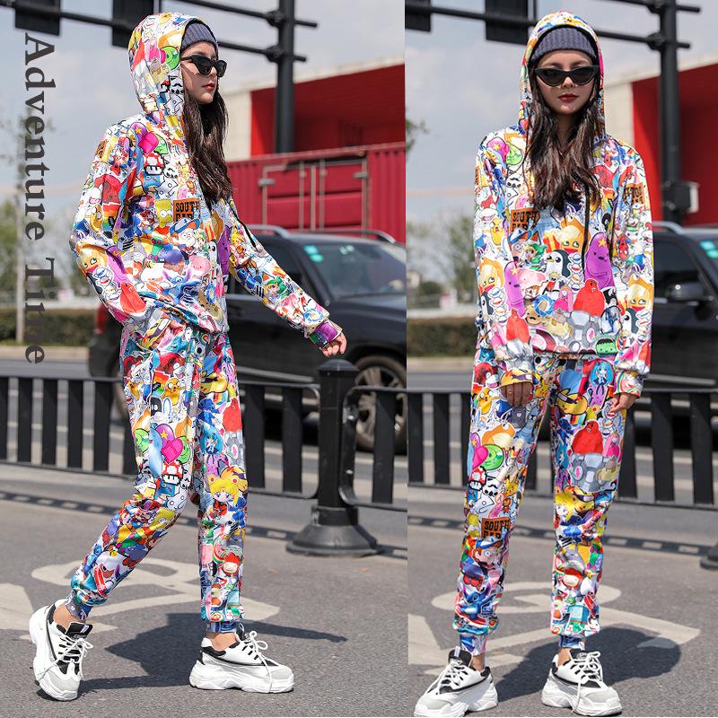 Качественная милая худи с аниме-принтом: Повседневная, Свободного кроя, Универсальная, Свитшот в американском стиле