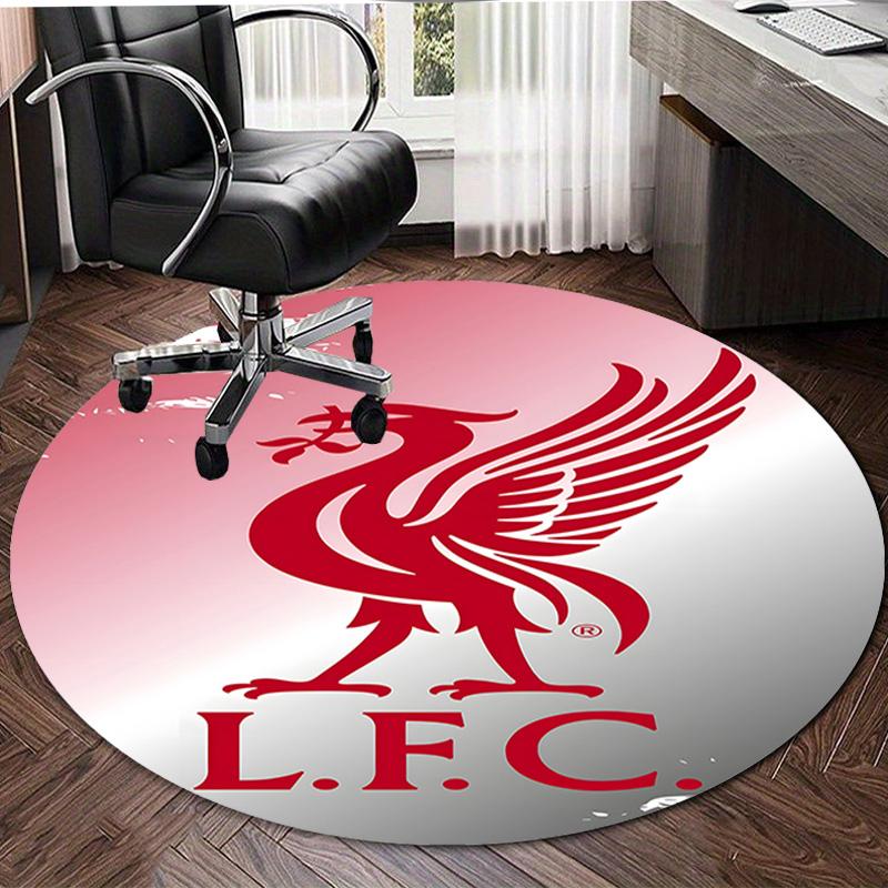 1pc L-Liverpool Print Round Carpet Chair Round Carpet Suitable for Bedroom Living Room Home Decorative Carpet