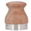 Stainless Steel Flat Coffee Tamper Powder Press Hammer Wooden Handle Coffee Accessories53MM