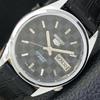 REFURBISHED SEIKO 5 AUTOMATIC MENS WATCH JAPAN MADE BLACK DIAL CUSTOM A440123-2 QV90-a440123