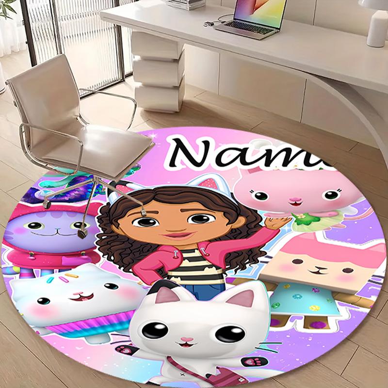 Personalized G-Gaby's Bubble House Round Chair Office Rug - Perfect for Mat, Office Chair & More - Ideal Gift for Birthdays and Holidays