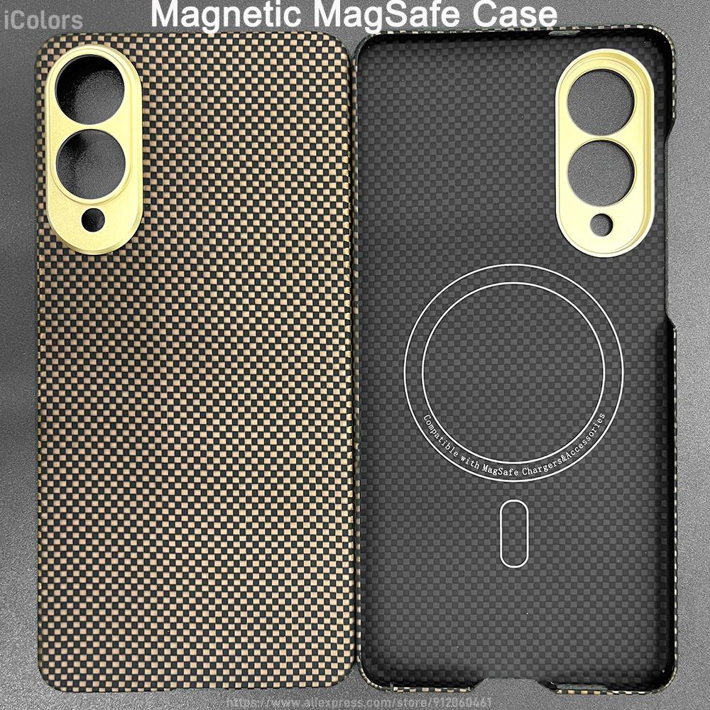 MagSafe Case for Samsung Galaxy S25 Edge Carbon Fiber Aramid Fiber Case Magnetic Cover Ultra-Thin Lightweight Silm Anti-Scratch