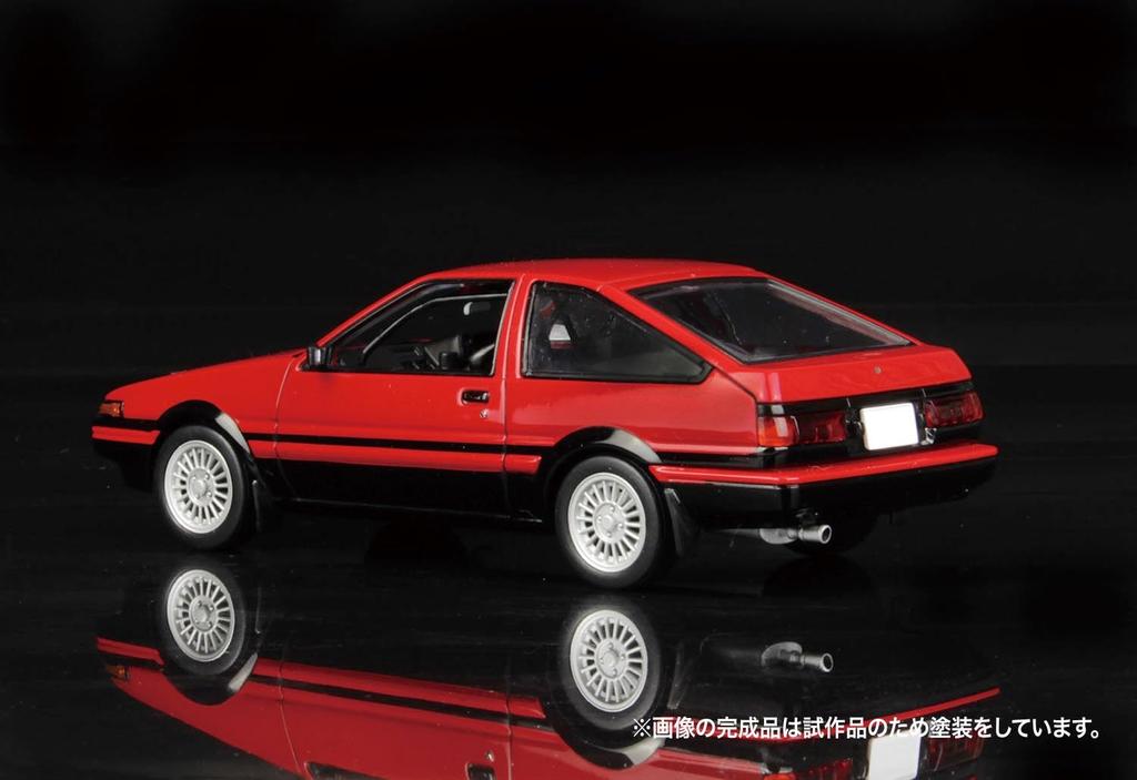 Автомобильный набор Toyota Sprinter Trueno AE86 High Flash двухцветная пластиковая модель MN02 Platts/MONO 1/32 (Красный и черный) (Машина)