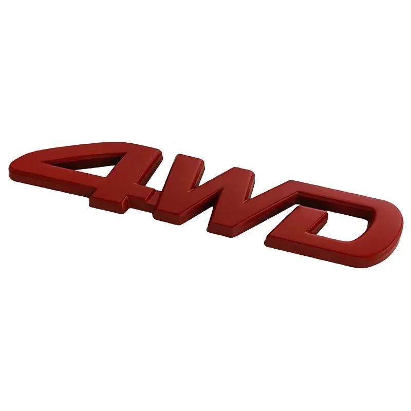 3d Metal 4WD Logo Rear Boot Trunk Badge Emblem Tailgate Car Sticker Decals for Toyota RAV4 Accessories