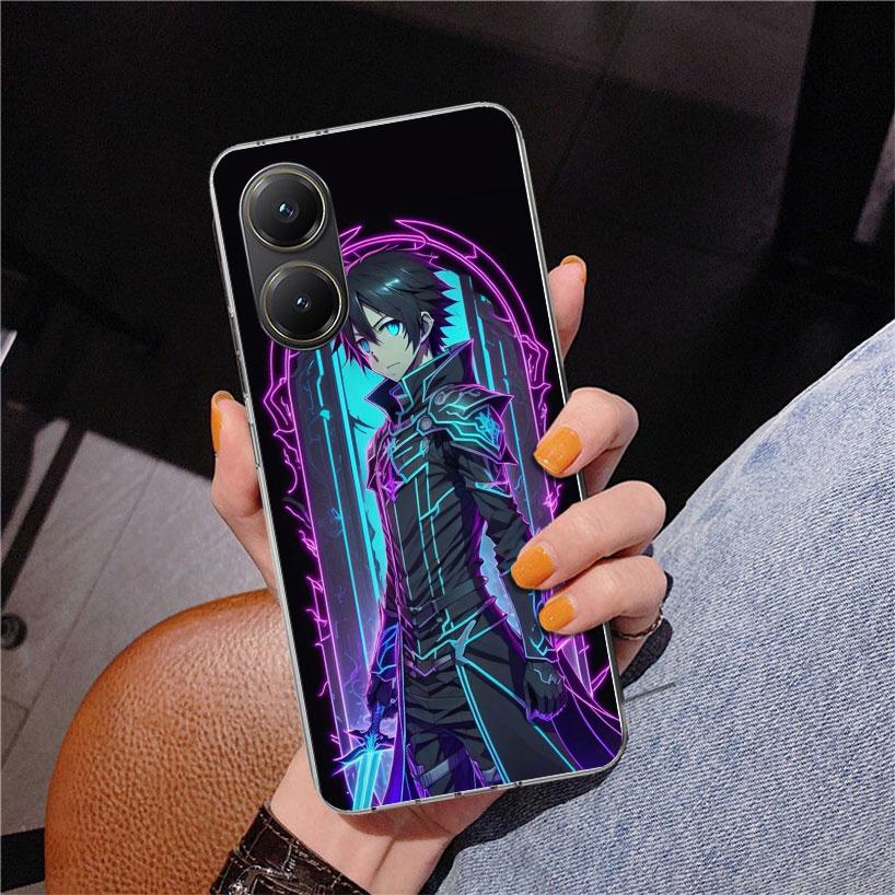 Чехол для телефона Sword Art Online Кирито для Xiaomi Poco X7 X6 X5 Pro F7 Ultra Redmi 15C 15 13C 13 12C 12 10 10A 10C 9 9A 9C 9T