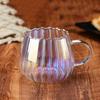 400ml High Borosilicate Glass Cups Creative Striped Mug Pumpkin Cup Breakfast Milk Glass Water Cup Teacup Home Office Drinkware