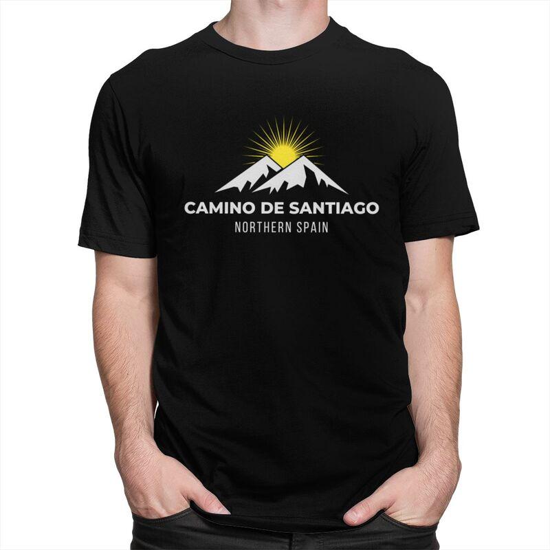 Мужская футболка на заказ «Buen Camino De Santiago» 100% хлопок, футболка для отдыха, с коротким рукавом, приталенная одежда, подарок