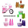 Kids Bicycle Basket Handlebar Streamers Set Bike Basket Front Decoration Bike Handlebar Grip Cycling Accessories