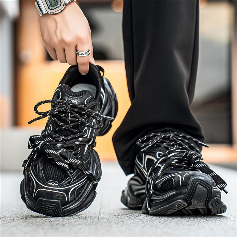 Мужские кроссовки на толстой подошве в корейском стиле — модные, универсальные и трендовые, уличный стиль, мужская обувь