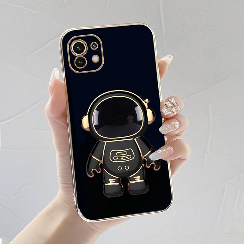Кронштейн астронавта, мягкий чехол с квадратным краем и покрытием для телефона, роскошный чехол из ТПУ с покрытием для телефона OPPO