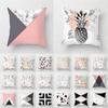Popular Nordic Marble Geometric Pillowcase Velvet Printing Creative Pillow