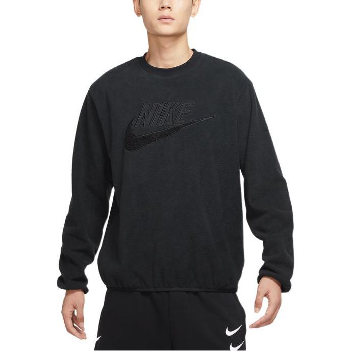 Nike Толстовки Мужские Черные С Круглым Вырезом Утепленные Обычные DQ4889-010