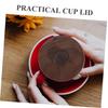 LABRIMP Nuts Wooden Cup Cover for Drinks, Coffee Mug Lid, Sealing Lid Button, Wooden Water Cup Lid, Mug Cover, Cup