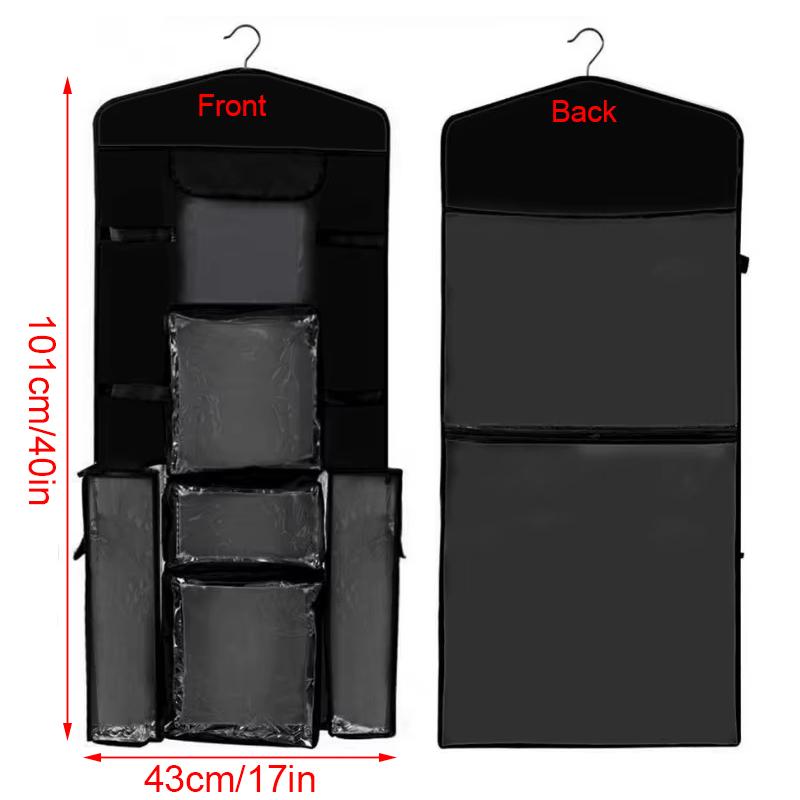 Большой бытовой прозрачный подвесной органайзер для хранения одежды для экономии места
