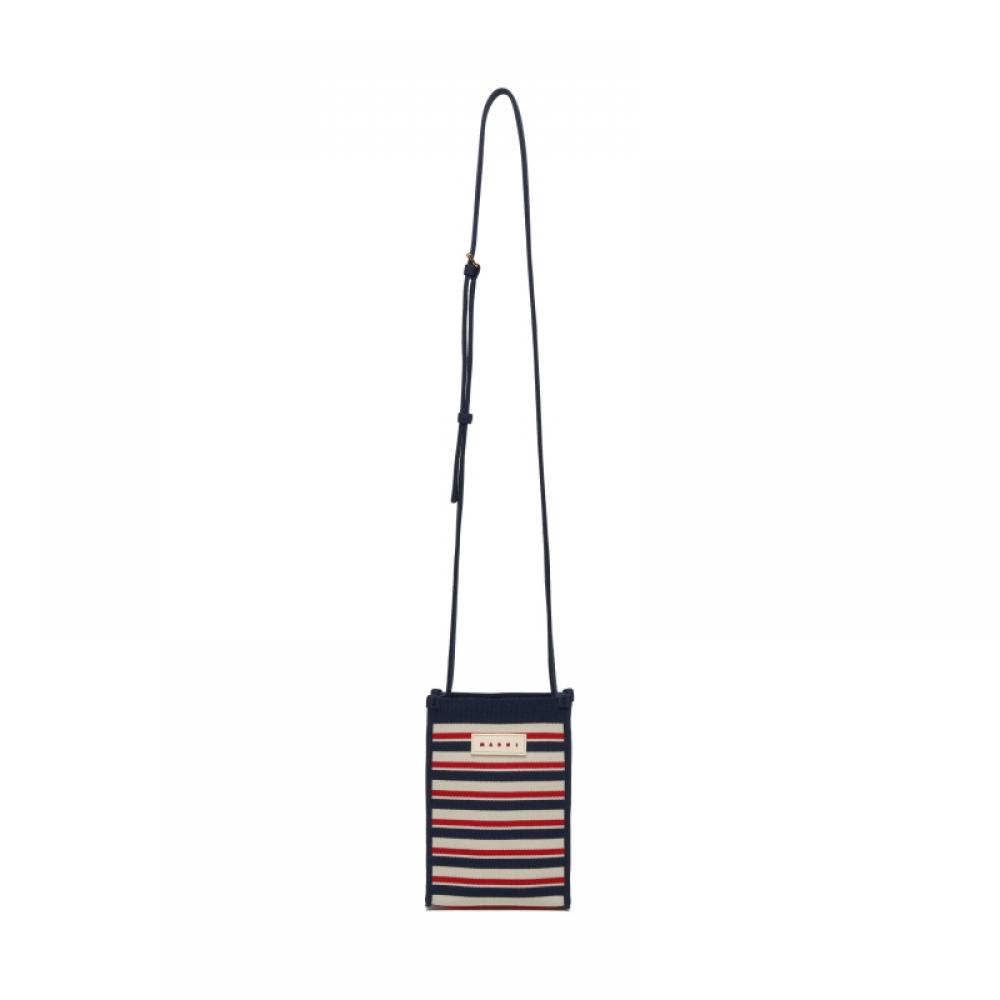 Marni Sbmp0152a1 P6485 Zo728 Полосатая мини-сумка кроссбоди