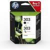 Cartouches D'encre HP 303 - Pack De 2 - Noir Et Couleurs - 3YM92AE - Envy Photo 6220/6230/6232, Tango/TangoX