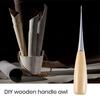 Швейное шило с деревянной ручкой, дырокол, инструмент, удобный DIY, кожаный ковер, пробойник, конус, домашний швейный магазин