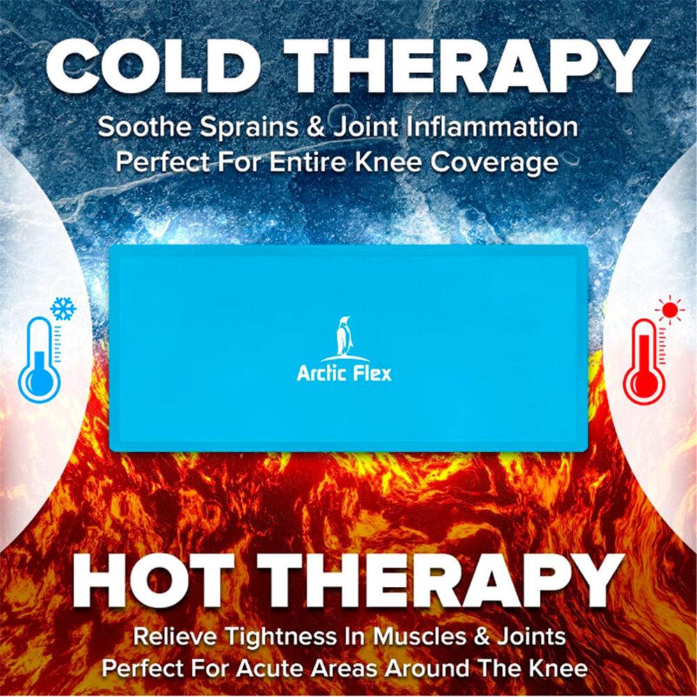 1 шт. многоразовый гелевый пакет со льдом для колена, горячая/холодная компрессионная терапия, обертывание для колена со льдом при травмах, для облегчения боли, после операции на колене, при растяжении, отеке