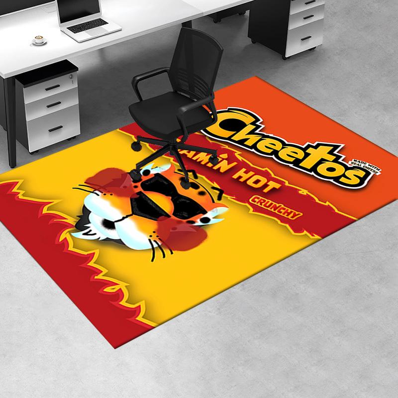 Cheetos, Flamin, Честер Гепард Ковер для офиса Мягкий полиэстер Ковер для прихожей Моющийся Нескользящий Мач