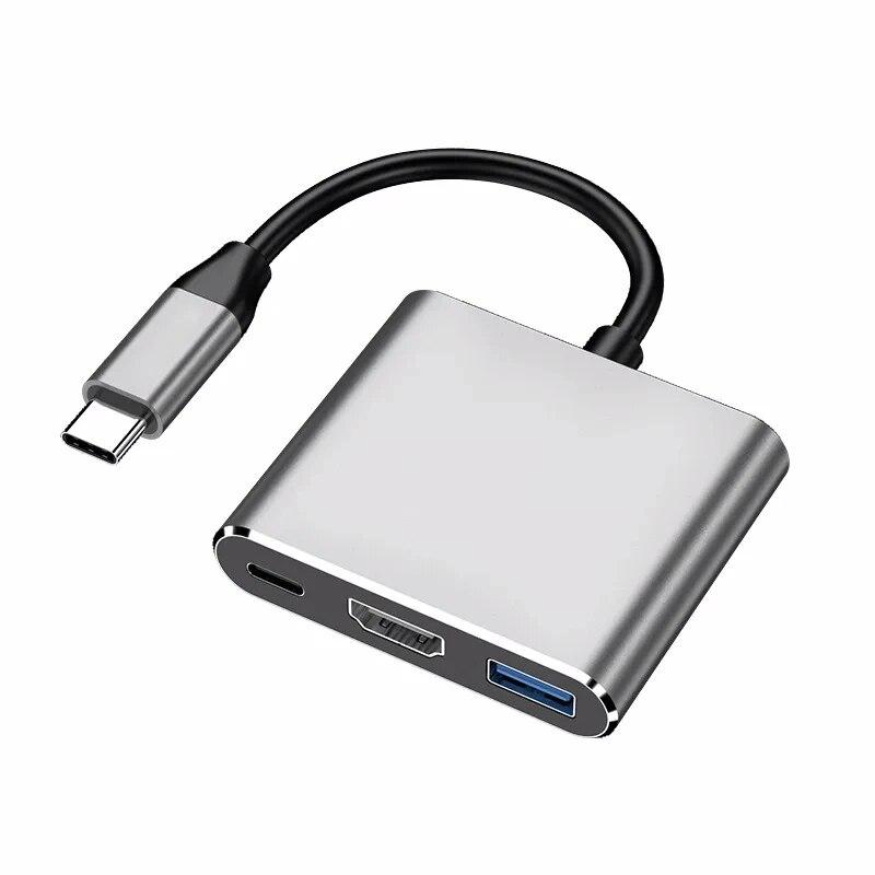 3 в 1 USB-C USB-концентратор папа-мама HDMI-совместимый 4k Usb 3.1 Type-C к Usb 3.0 зарядный адаптер для Macbook Air 12 конвертер