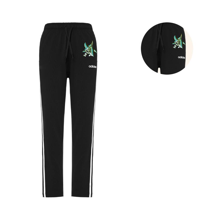Adidas Настраиваемые Художественные Вышитые Уличные Универсальные Брюки с Боковой Полосой Винтажные Вязаные Спортивные Брюки Унисекс Черные DU0456(TEAM702-DU5)