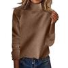 Women's Fashion Thickened High Standing Neck Loose Sweater Plunging Sleeve Bottom Shirt Top
