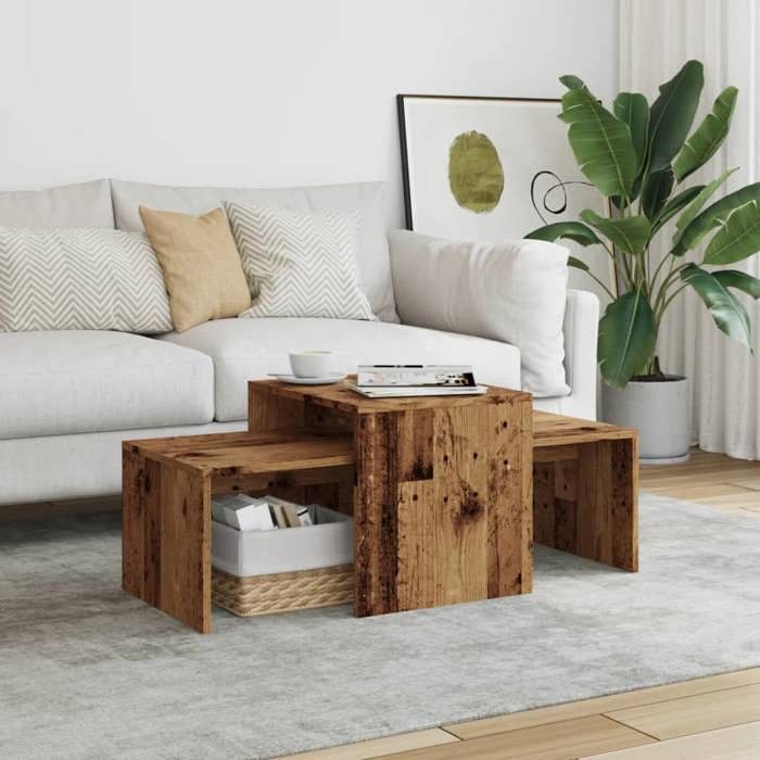 VidaXL Table basse vieux bois 100x48x40 cm bois d'ingénierie 856054