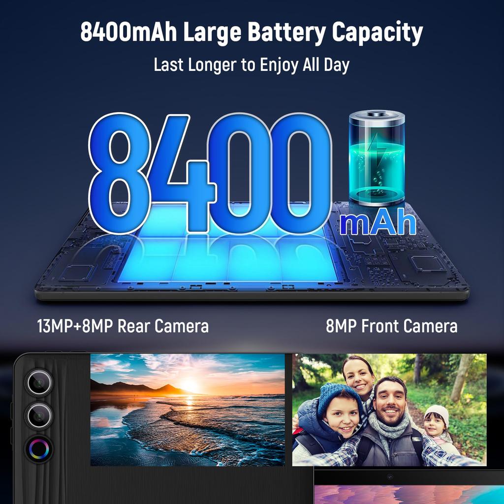 Android 15 Tablet, 11.5 Inch 2K IPS, 30GB+128GB, 8400mAh, Octa Core 2.0GHz, Widevine L1