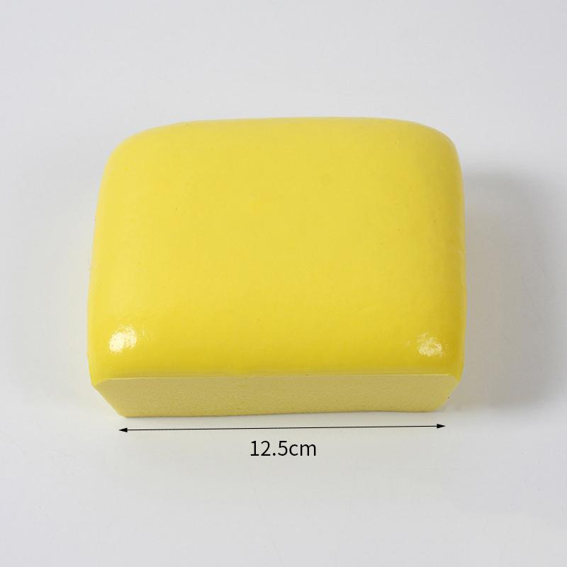 1Pc Cheese Bread Squishy Stress Toy Slow Rebound Squeeze Fidget Toy For Anxiety Adhd Relief Office Home Use