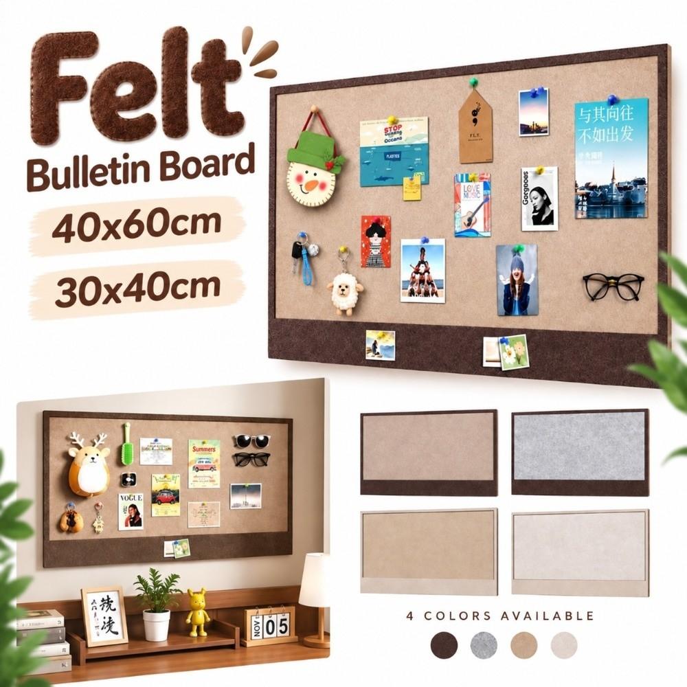 Self Adhesive Felt Bulletin Board 40x60cm Photo Display Board Kindergarten Artwork