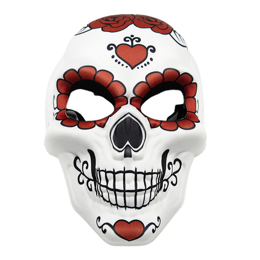 Zombie Skeleton EVA Mask Mexican Day Of The Dead Skull Mask Cosplay Printed Colorful Party Prop Mask Halloween Decoration