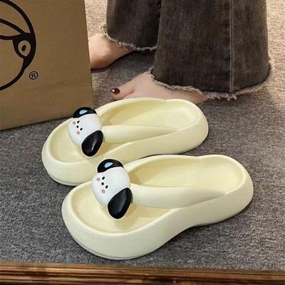 Летние шлепанцы на высокой платформе, женские уличные тапочки, модные сандалии, пляжные нескользящие прохладные тапочки