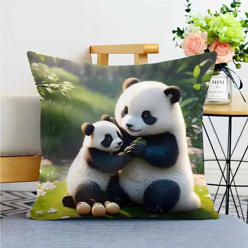 Милая наволочка с изображением панды в виде национального сокровища для украшения общежития, офиса, гостиной, дома