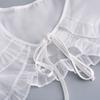 White Black Detachable Collar Shawl Dress Blouse Fake Collar Shoulder Wraps Accessories Female Sweater False Collars Small Cape