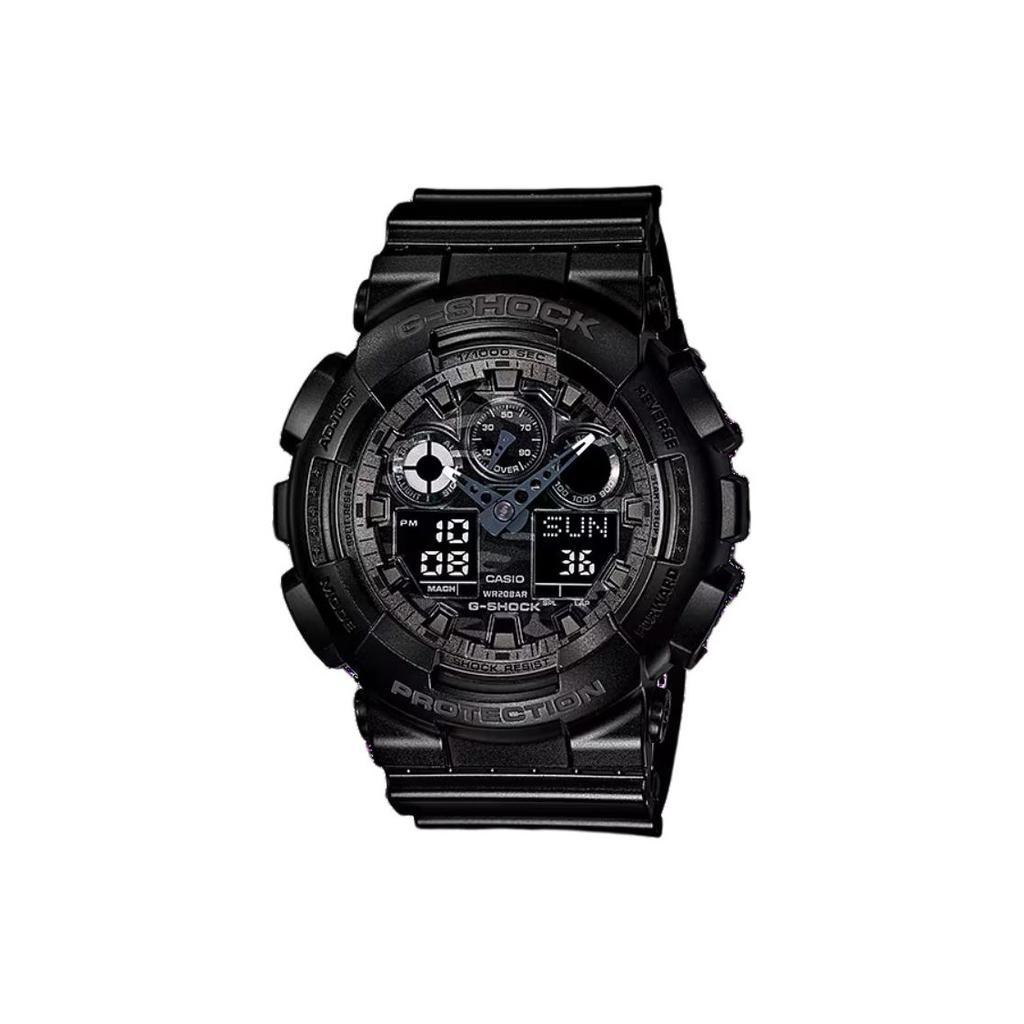 Casio Мужские часы с двойным дисплеем (жидкокристаллический/аналоговый) Серия Черные Часы GA-100CF-1A GA-100CF-1A