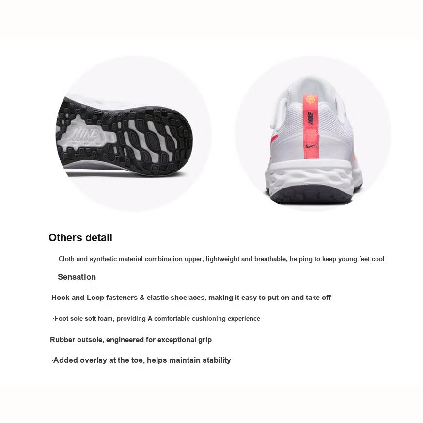 Nike Revolution 6 PS Mixing and Matching Kids кроссовки белые Gridiron Laser-оранжевые DD1095-101