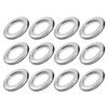 Uxcell Curtain Curtain Eyelet Silver Tone 40mm Inner for Curtain Pack of 12 Grommets, Rings, Plastic, Diameter, Rods,
