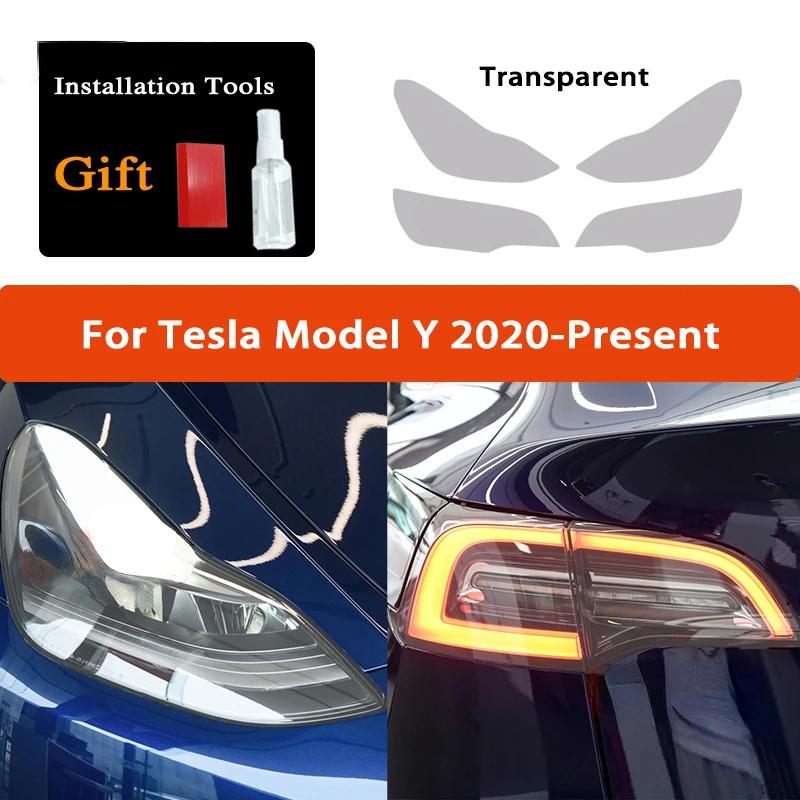 For Tesla Model 3 Y Model X S 2015-2025 HD Car Headlight Protective Film TPU Sticker Headlamp Taillight Fog Lamp Protective Film