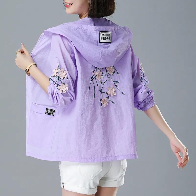 Summer Women's Casual Loose Thin Long-sleeved Short Sun Protection Clothing