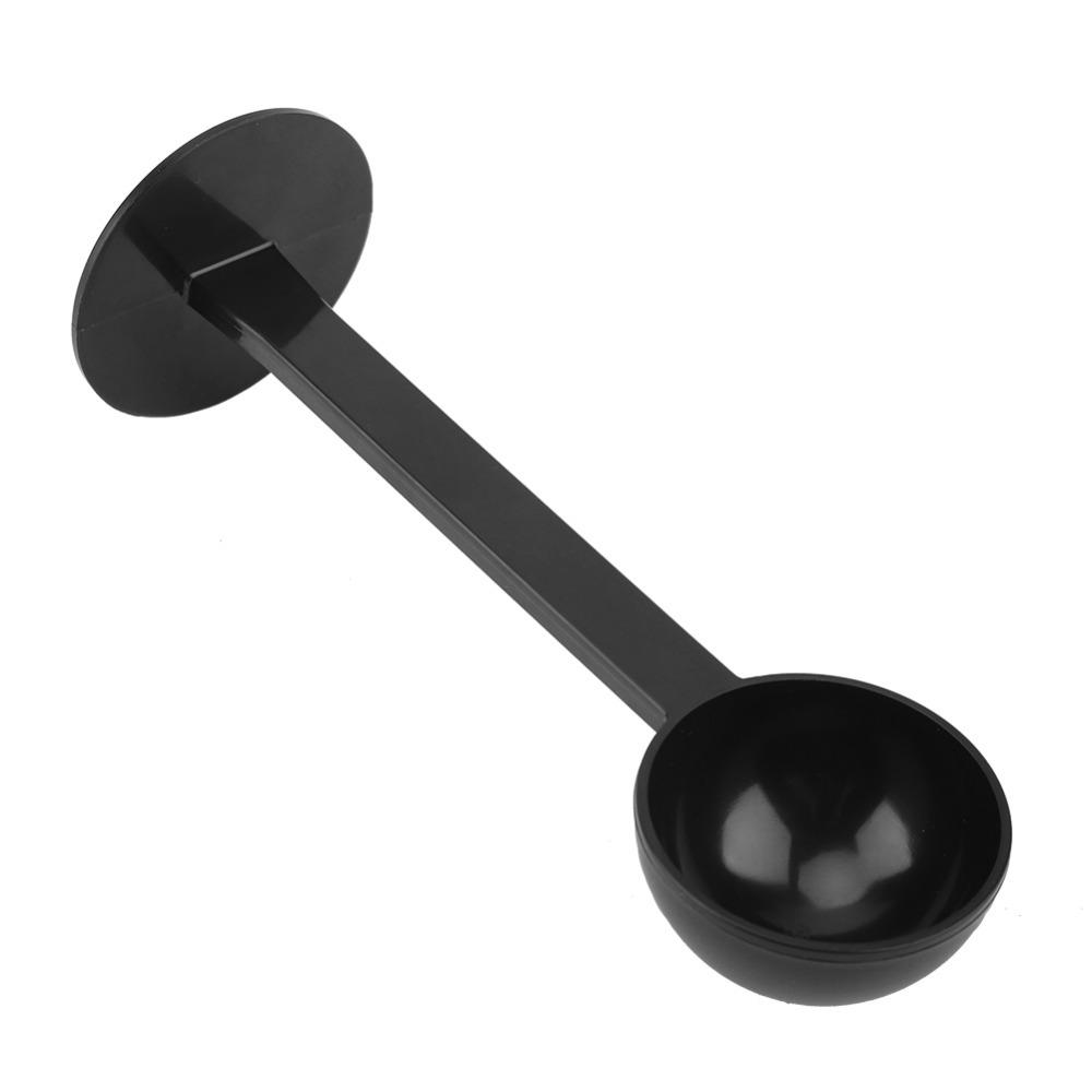 Black Color Coffee Bean Spoon Integrated Tamper Tamper Scoop Spoon For Coffee Grinding