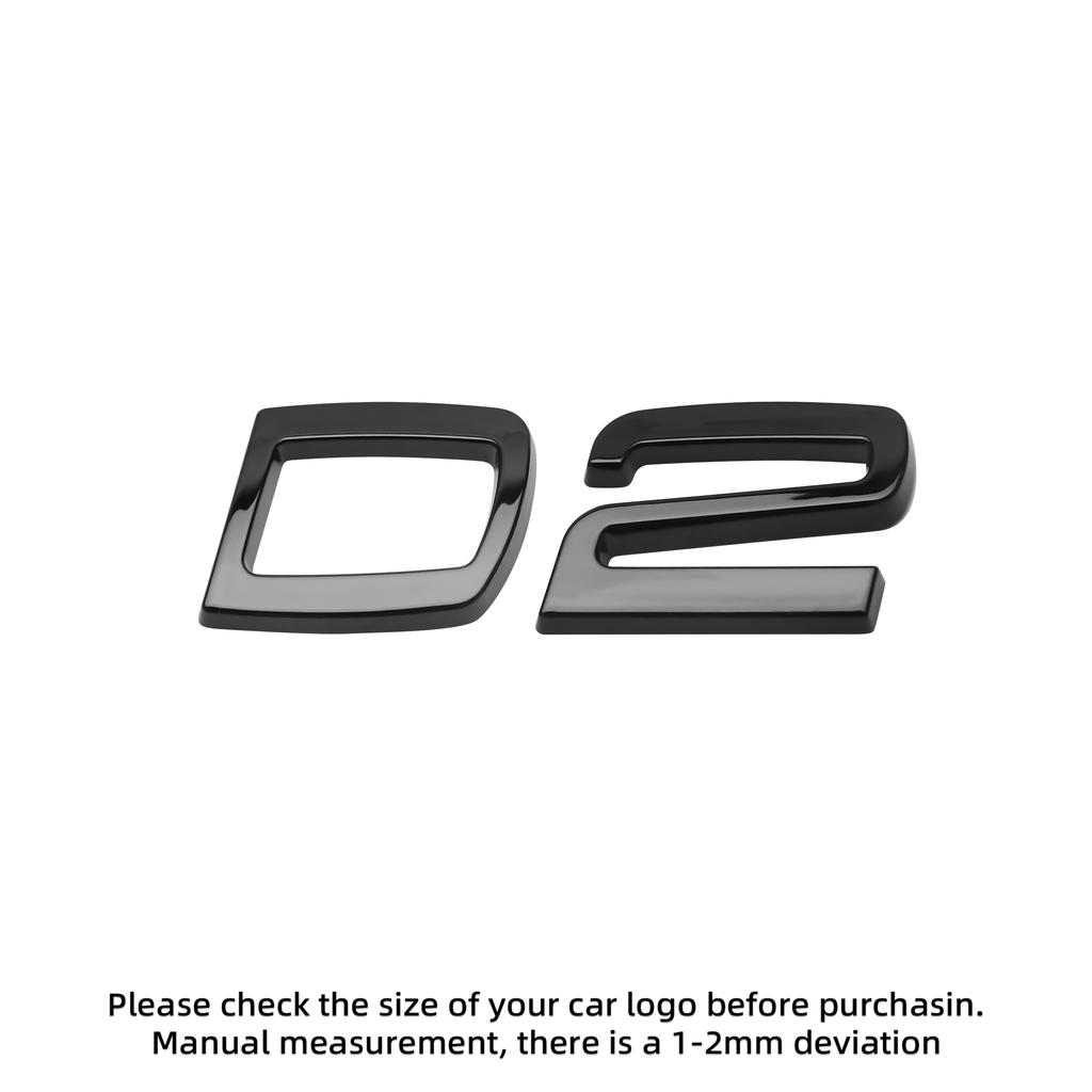 3D ABS Letters Decals for For Volvo D2 D3 D4 D5 D6 D7 D8  Car Rear Trunk Tailgate Side Fender Badge Emblem Sticker Decoration