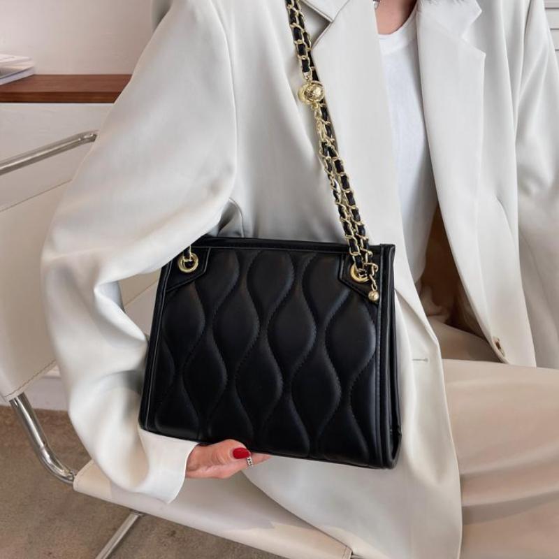 WTEMPO Brand Advanced Sense Tote Bag Trend Texture Large Capacity Underarm Bag Diamond Lattice Chain Bag Advanced Sense Single Shoulder Messenger Bags