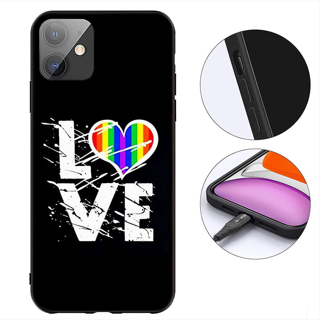 Love is Love Rainbow LGBT Gay Lesbian Phone Cover for Huawei P30 P20 Mate 20 Lite Pro Y7 Y6P Y7A 2019 Nova 5T 3I Protective Case