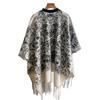 Korean Air Conditioning Shawl Women Wear Internet Celebrity Cape Niche Retro Pattern Warm Scarf