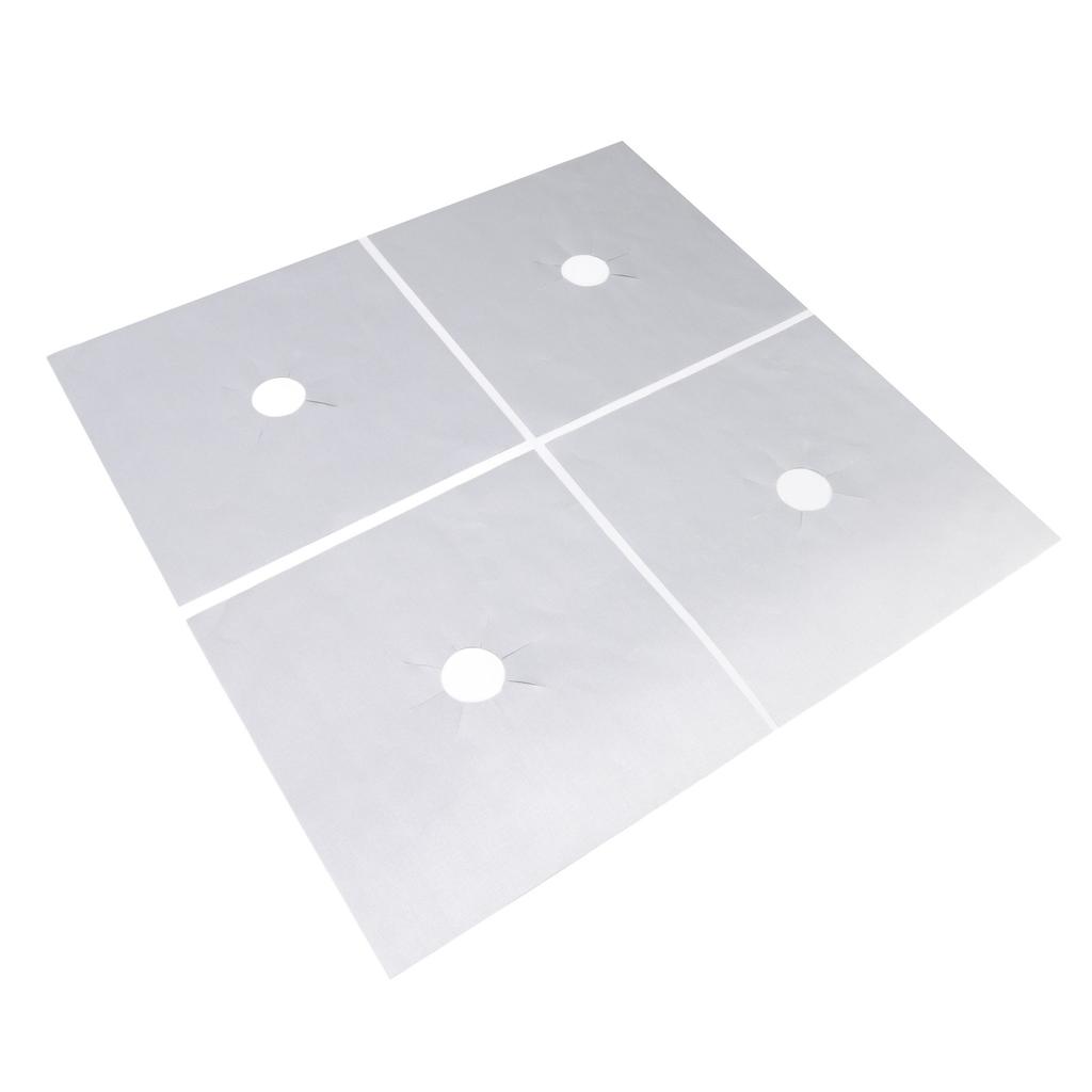 4Pcs Stove Burner Cover PTFE Coating Non Stick Gas Range Stove Top Protector Pad for Kitchen Cooking