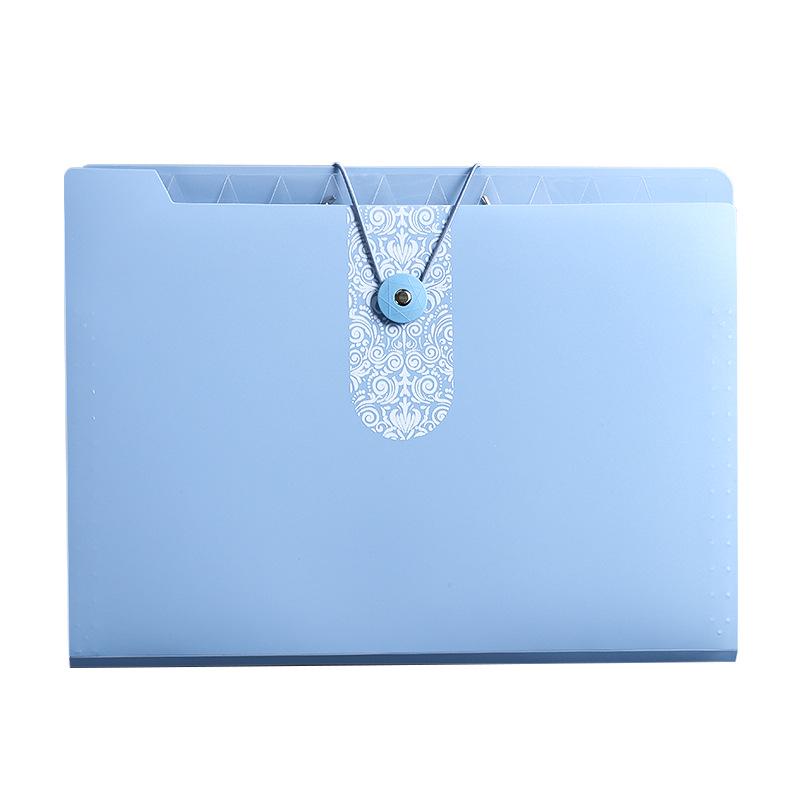 Симпатичная прозрачная папка-гармошка с 12 отделениями для документов формата А4 и студенческих работ